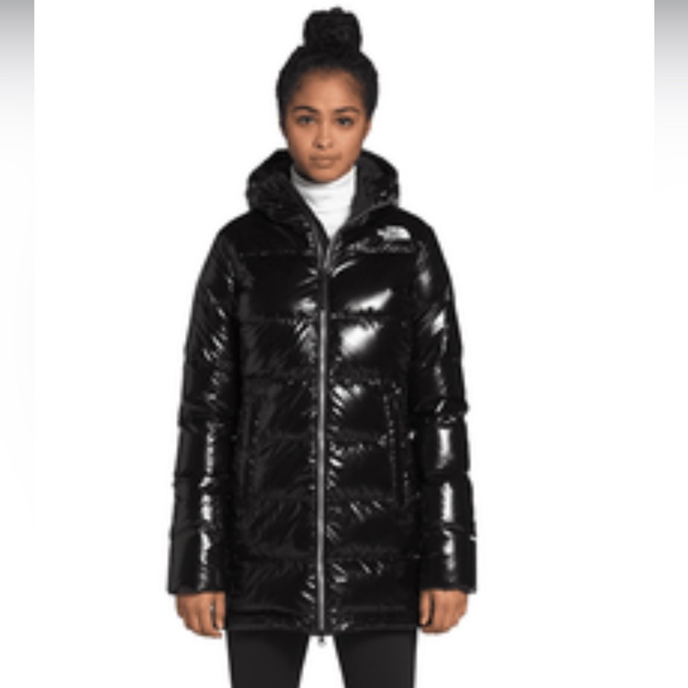 The North Face Gotham Coat in Rare “Glossy Black Matte Shine”, Never Worn, M